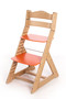 Rostoucí židle MAJA - opěrka do kulata (dub světlý, oranžová)