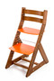 Rostoucí židle ALMA - standard (dub tmavý, oranžová)