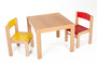 Dětský stolek LUCAS + židličky LUCA (červená, žlutá)