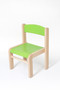 Dětská židlička LUCA s tvarovanou opěrkou zad (zelená, 26 cm)