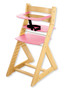 Rostoucí židle ANETA - malý pultík (bříza, růžová)