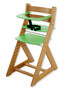 Rostoucí židle ANETA - malý pultík (dub světlý, zelená)