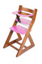 Rostoucí židle ANETA - malý pultík (dub tmavý, růžová)
