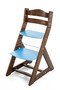 Rostoucí židle MAJA - opěrka do kulata (ořech, modrá)