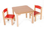 Dětský stolek MATY + židličky LUCA (červená, červená)
