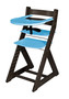 Rostoucí židle ELA - velký pultík (wenge, modrá)