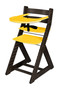 Rostoucí židle ELA - velký pultík (wenge, žlutá)